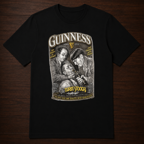 Producto - Remera - Cerveza Guinness los tres chiflados - 0