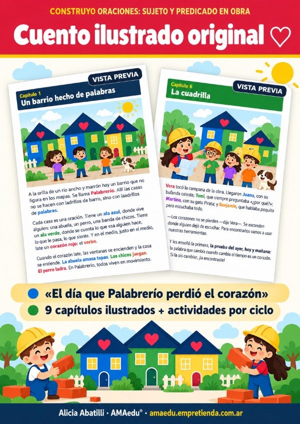 Producto - CONSTRUYO ORACIONES - Sujeto y Predicado (Primero a Sexto Grado) - 5