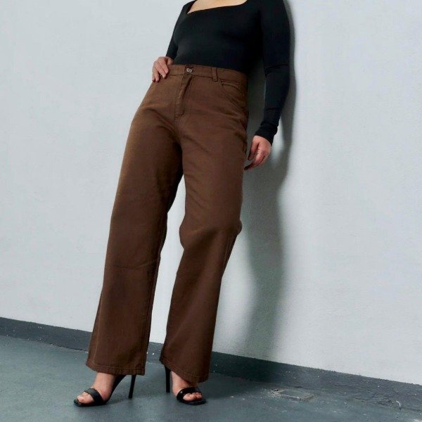 Producto - Wide leg rigido chocolate 7809 - 1