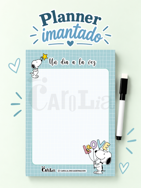 Producto - Planner imantado - Snoopy 2 -