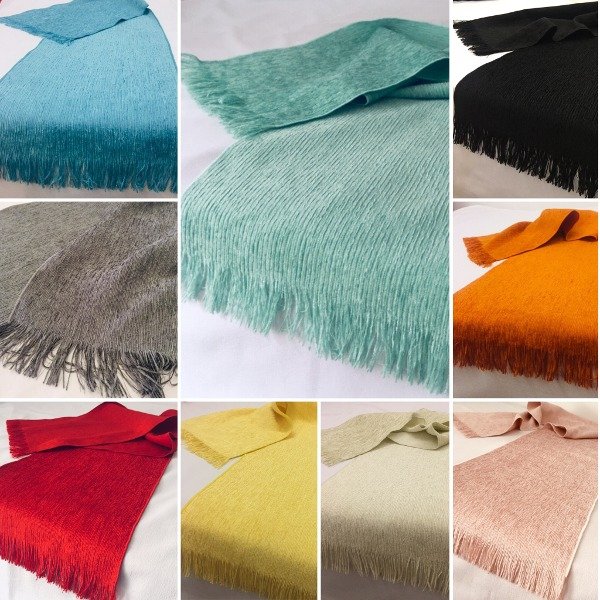 Camino de mesa en chenille de 1,40 x 0,30 mt Rockin Deco