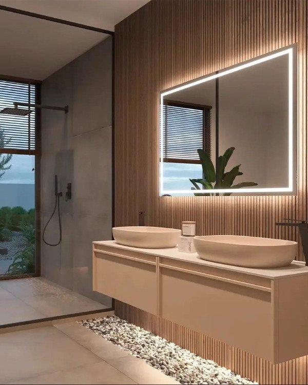 Producto - Espejo inteligente Desempañante + Luces Led + Temperatura 150x80cm