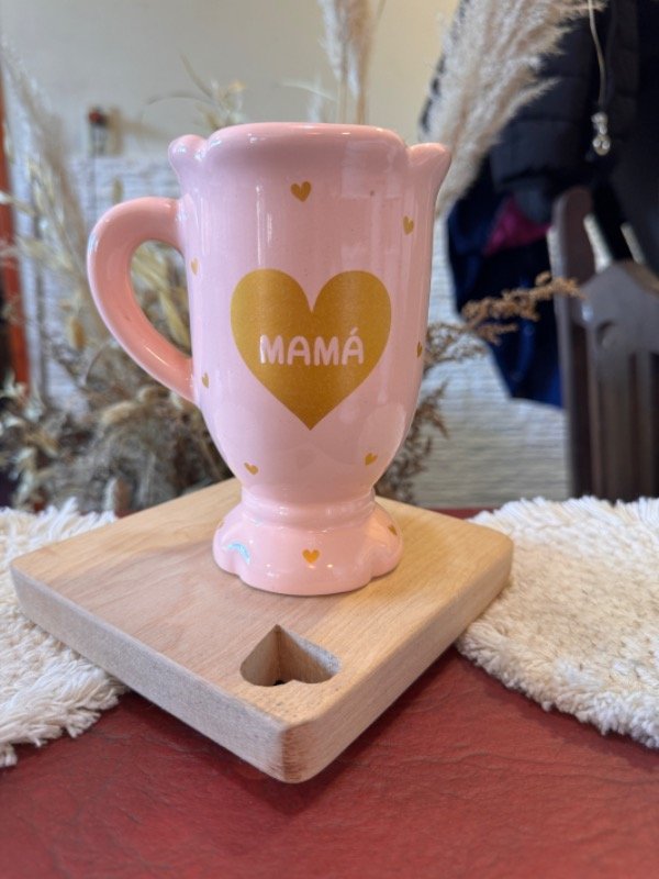 Producto - Chocolatera flor con corazón dorado