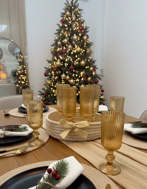 Producto - Cesta redonda navideña