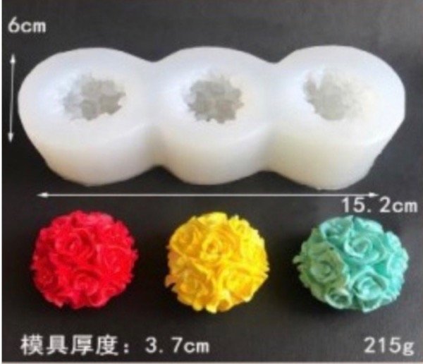 Producto - MOLDE 3 RAMOS ROSAS