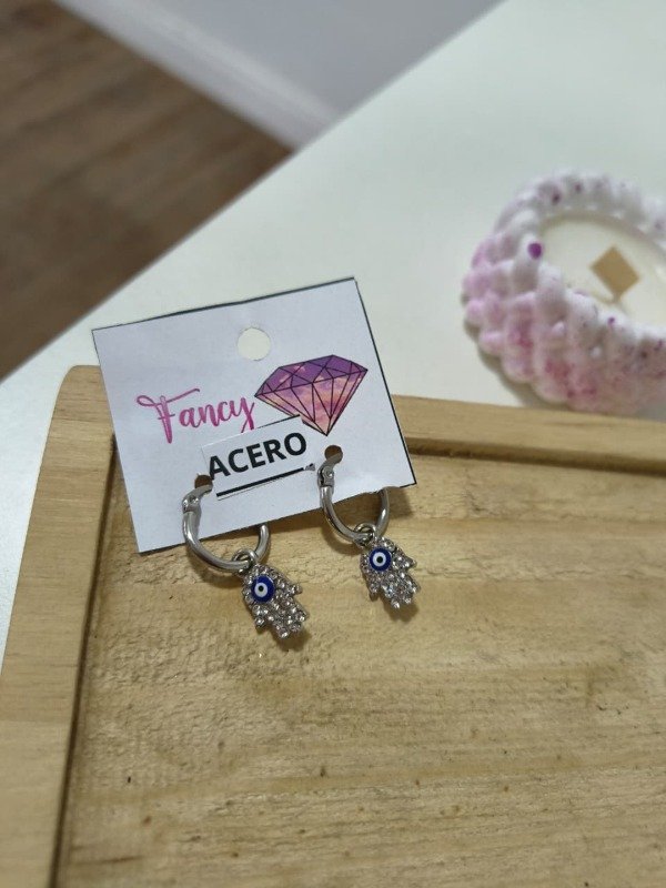Producto - Argollitas mano ojo turco