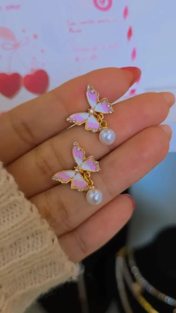 Producto - Aros mariposa con perla AD