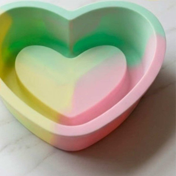 Producto - Molde silicona tricolor corazón 13CX10M