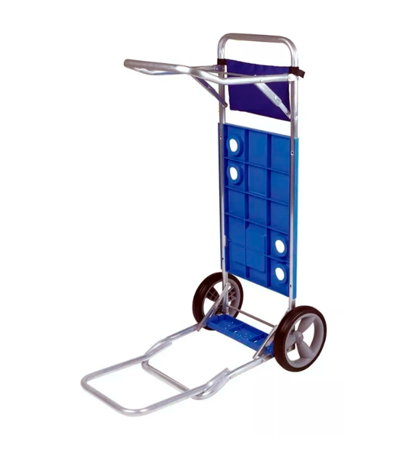 Producto - Carrito de playa c/extensión para conservadora -mesa plegable -c/bolso -aluminio