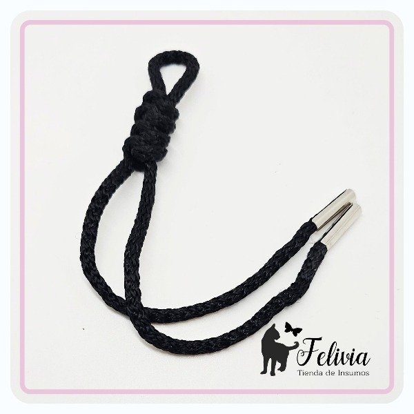Producto - Cordón c/puntera de metal. Negro