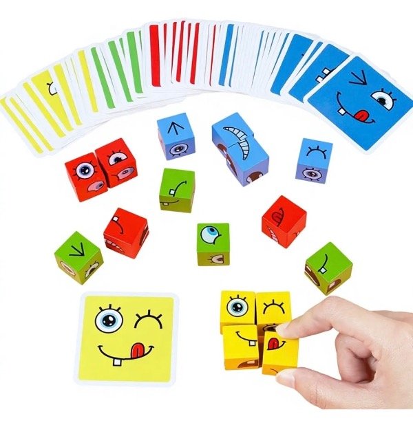 Producto - Juego de Mesa: Caritas y Expresiones (cubos y cartas) - 1
