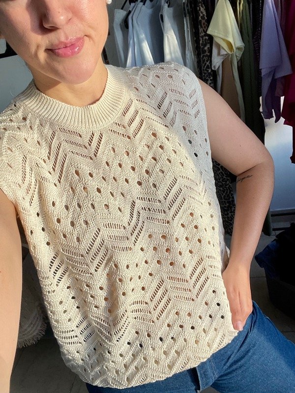 Producto - Musculosa hilo tramada