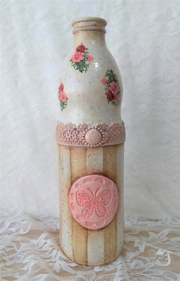 Producto - Jarrón/Botella Estilo Shabby-Chic "Antiguos Perfumes"