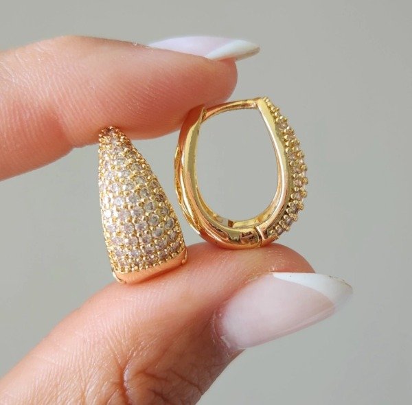 Producto - Argollas Gota Reversible Gold