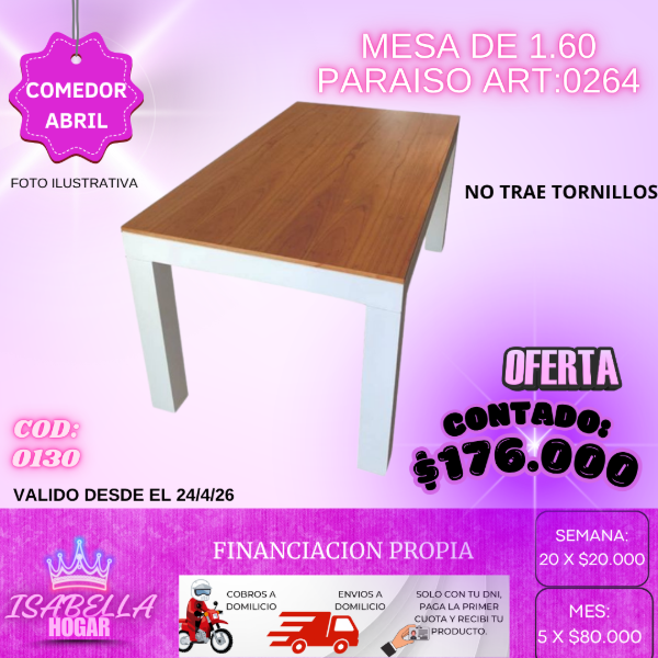 Producto - MESA 1.60 PARAISO