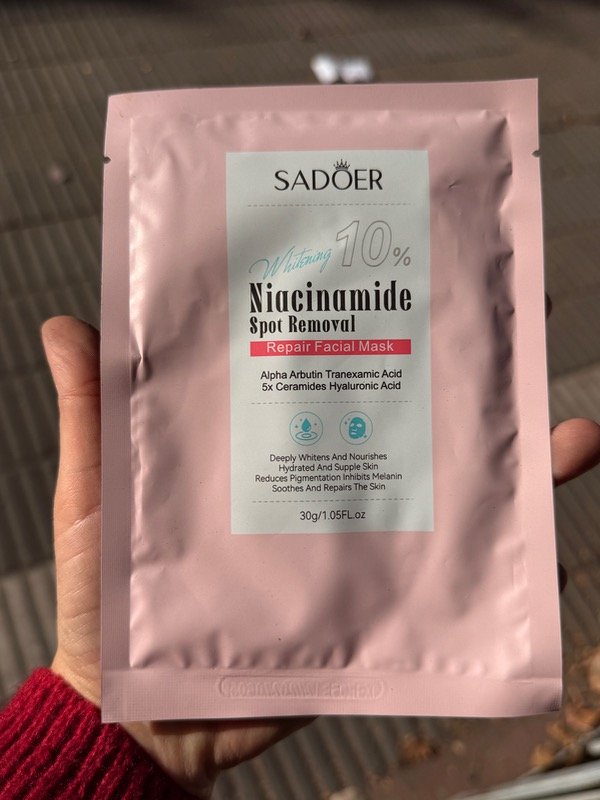 Producto - Mascarilla Sadoer Niacinamida reparadora