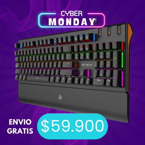 Producto - [CYBER MONDAY] TECLADO MECANICO GAMER NETMAK LEGEND