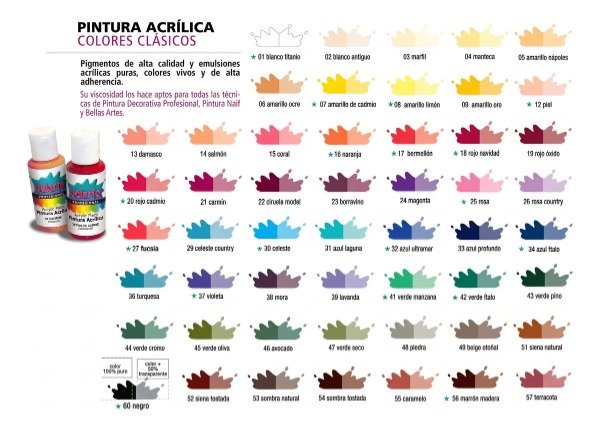 Producto - Pintura Acrilico Model Delarte 50 cc 301 Amarillo Fluo - 4