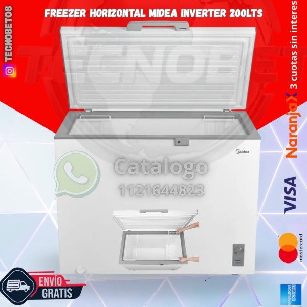 Producto - FREEZER HORIZONTAL MIDEA INVERTER 200 LTS