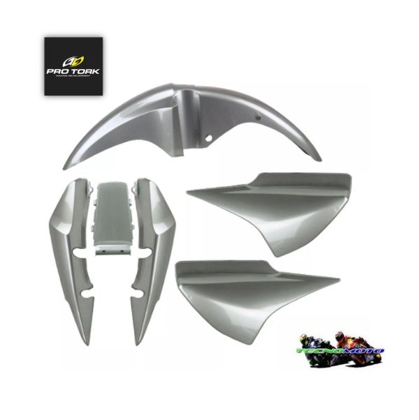 Producto - KIT PLASTICOS HONDA 150 TITAN (6 PCS) -PLATA  [PROTORK] -48942