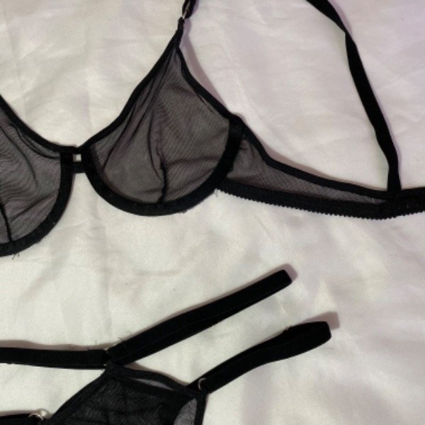 SET GRETTA microtul - negro - - Venus Lingerie