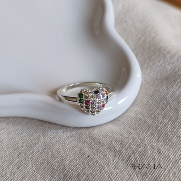 Producto - Anillo Corazón Multicolor - N16