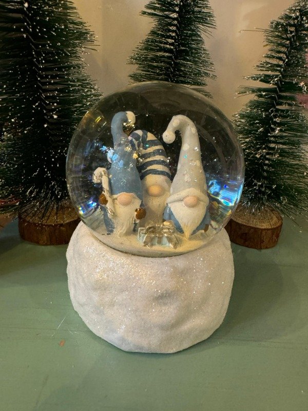 Producto - Bola de Nieve 13 cm Gnomo Blue gde (Efectivo: 35.920)