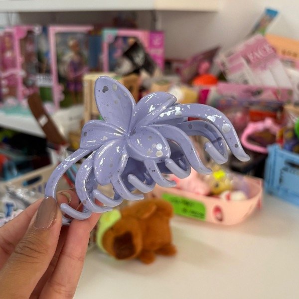 Producto - Gancho Grande para Pelo Flor Lila 7357