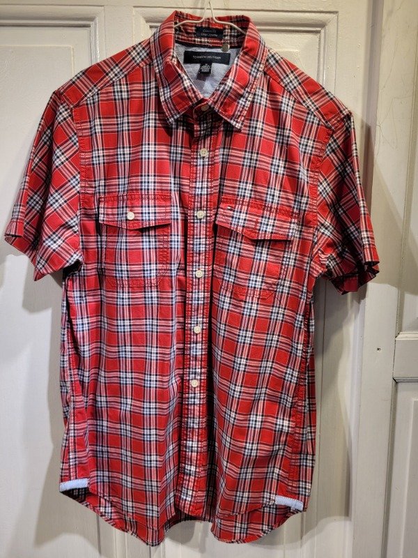 Producto - Camisa TOMMY HILFIGER cuadrillé manga corta Talle M - PRECIO: 50X