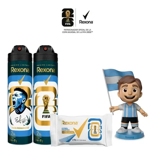 Producto - REXONA PACK MUNDIAL MUÑECO+AER ENZO+AER