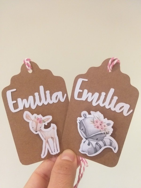 Producto - Tag 3D ANIMALITOS DEL BOSQUE WOODLAND - 1