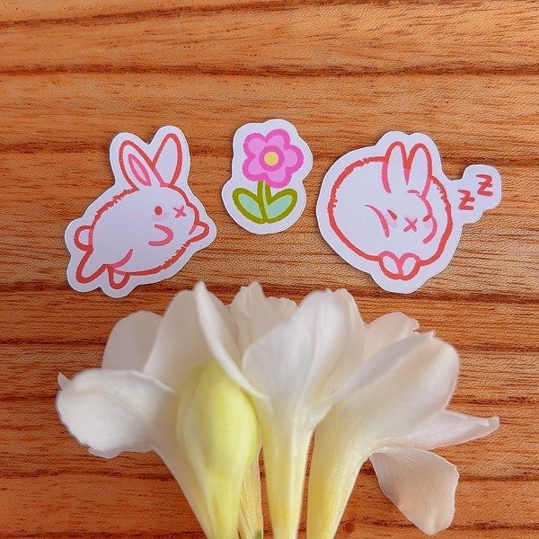 Producto - Set de 3 stickers Spring Bunnies