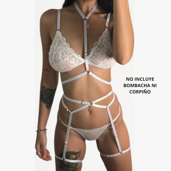 Producto - Arnes Liguero Dos Piezas Cuerpo Entero Lenceria - Regulable