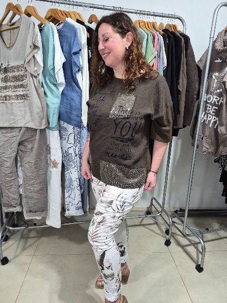 Producto - Babucha Moda Italiana Elastizada Abarca 44 al 48 Blanco y Chocolate XL - 4