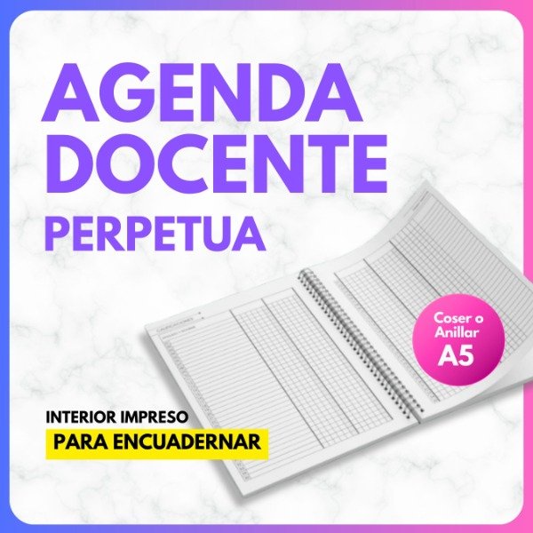 Producto - AGENDA DOCENTE - Impresas para Encuadernar
