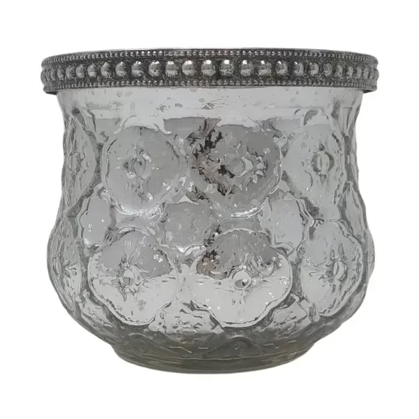 Producto - PORTAVELA DE VIDRIO PLATA 10x10x10cm