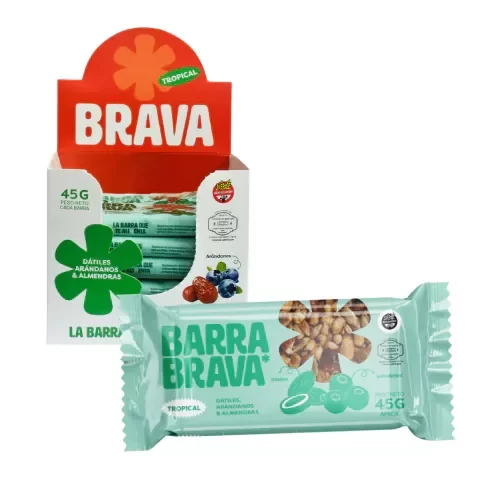 Producto - BARRA BRAVA tropical 45grs CAJA 12 UD.