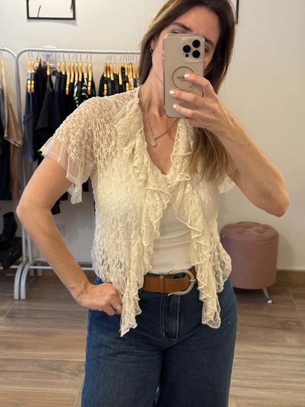 Producto - Kimono Alba encaje beige