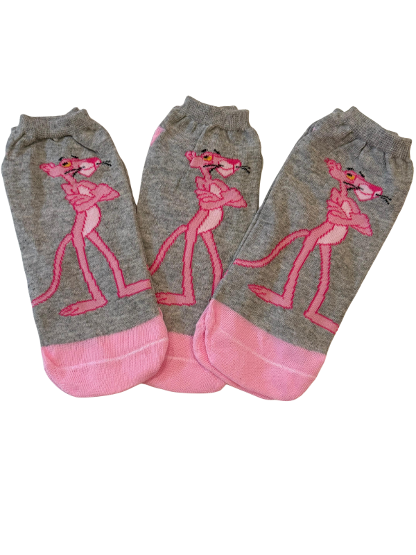 Producto - Par Soquetes Animados Pantera Rosa