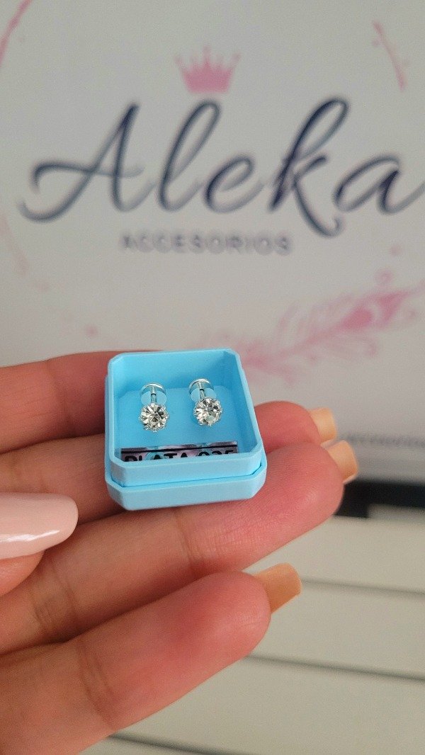 Producto - Abridor piedra engarzada 8 garras plata 925