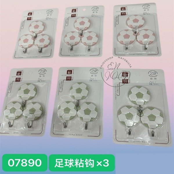 Producto - Ganchos x3 FUTBOL Autoadhesivos Blancos 07890