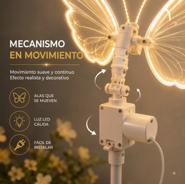 Producto - Mariposa Luz Led Con Movimiento Decoración Tenencia Eventos - 2