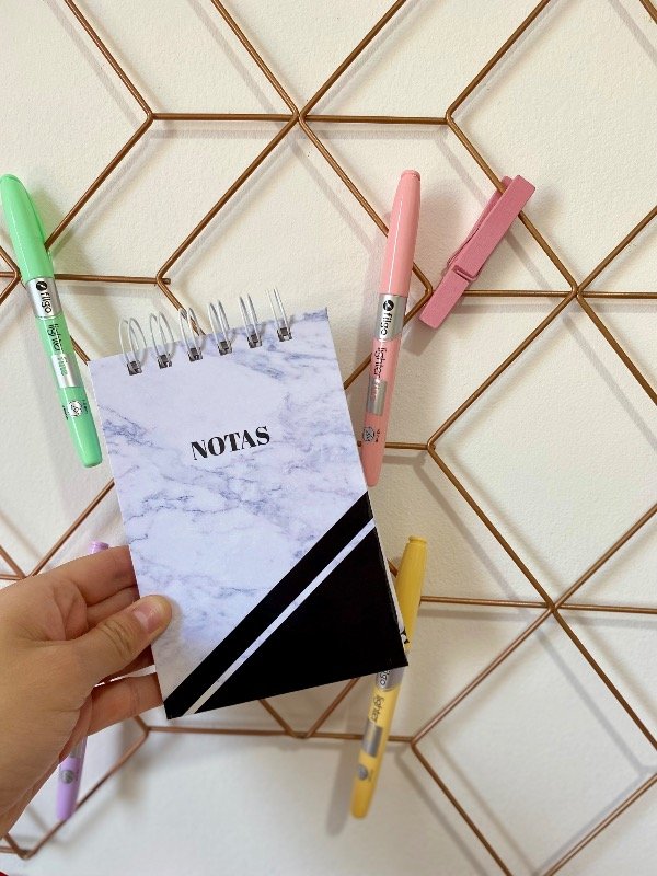 Producto - ANOTADOR 10x15cm Marmol blanco y negro