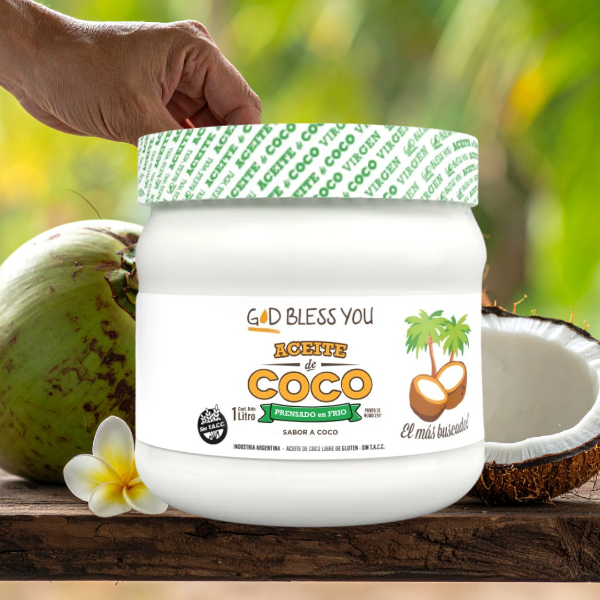 Producto - Aceite de Coco Extra Virgen God Bless You 1 litro