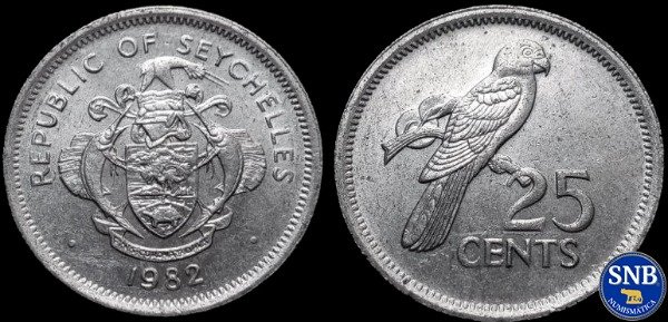 Producto - Seychelles - 25 Centavos (1982) KM #49 - República Socialista