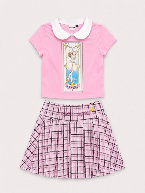 Producto - Conjunto Remera y Falda Sakura (Modelo 2)