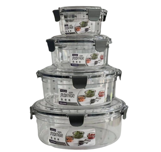 Producto - SET X4 TUPPER ACRILICO 500/1000/1700/2500ML
