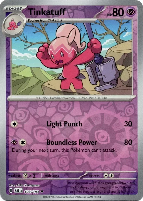 Producto - Tinkatuff - 103/193 - Paldea Evolved - Reverse Holo