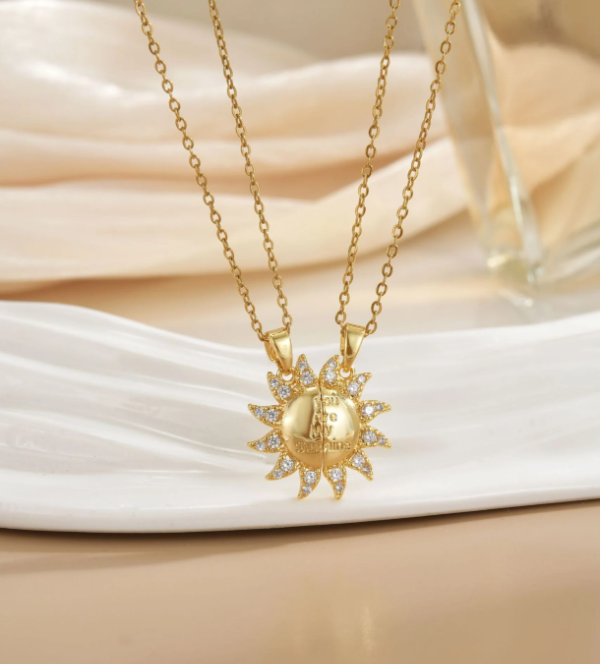 Producto - Cadenita doble p/ compartir "Eres mi sol"