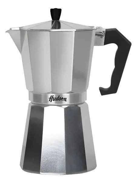 Producto - Cafetera aluminio pulido tipo italiana 12 pocillos Hudson M004